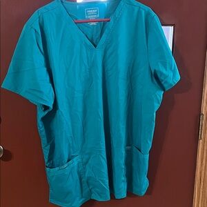 Cherokee Women Aqua V-Neck Shirt